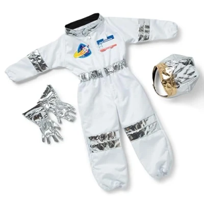 Image of Melissa &amp; Doug Astronaut Role Costume Set Pretend Play Halloween Costumes Kids 3+ Gift for Boy or Girl
