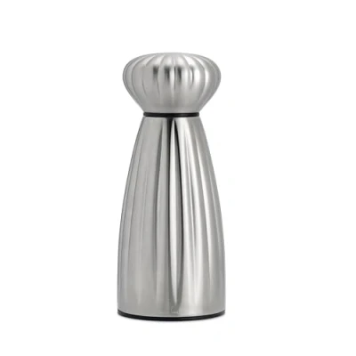 Image of Robert Welch Palm Satin Medium Pepper Mill. Made from Stainless Steel. 25 Year Guarantee.