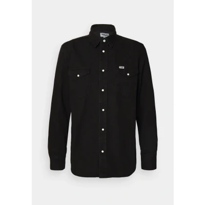 Image of Wrangler Western Shirt, Men&#039;s, Size: 4XL, Rinse black