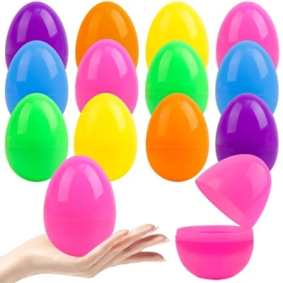 Image of Kitimi 24PCS Small Colourful Fillable Plastic Surprise Easter Eggs, Assorted Colour Eggs for Egg Hunt Gifts and Springtime Goodies Favours Girls Boys