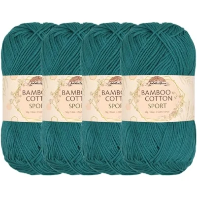 Image of JubileeYarn Bamboo Cotton Sport 4 Ply Yarn 50g/Skein Frozen Tidepool Skeins