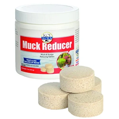 Image of Koi Worx Muck Reducer, 145 Tablets, Dry Beneficial Bacteria, Reduces Muck, Sludge, Organic Build Up, 100% Natural Bacteria