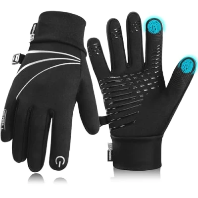 Image of Tmani Thermal Kids Gloves for Boys Girls Winter Warm Windproof and Water Resistant Touchscreen Anti Slip Performance Sport