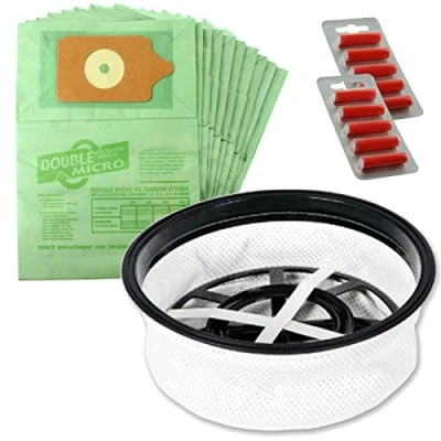 Image of SPARES2GO Paper Bags &amp; Microfibre Filter for Numatic Henry Hetty James Vacuum Cleaner (Pack of 10 + Fresheners)