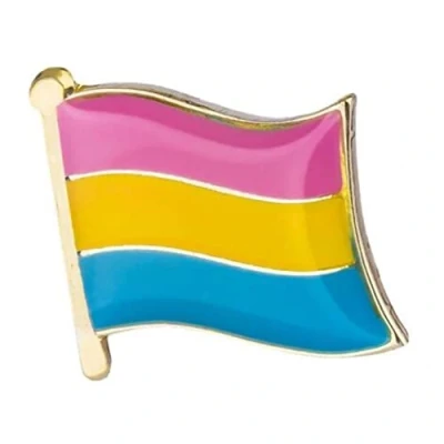Image of Pansexual Pride Sexuality LGBTQ Flag Metal Enamel Pin Badge Lapel