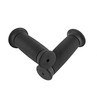 Image of 1 Pair 22mm/25mm Universal Vintage Motorcycle Handlebar Grips (Black)