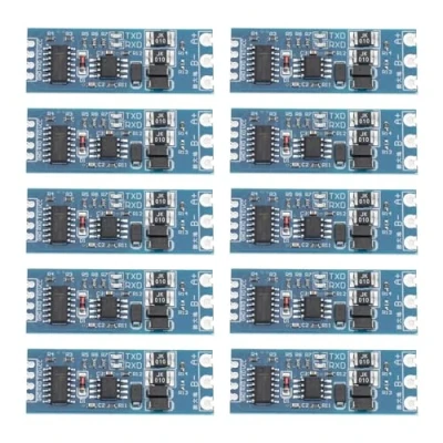 Image of YINETTECH 10pcs TTL to RS485 Module 485 Serial Port UART Level Converter Switching Power Turn Supply