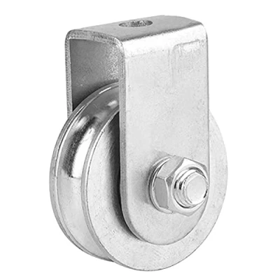 Image of Pulley Block, 0.3 Tons Loading Single Block Swivel Roller Lifting Wheel for Wire Rope[#2]