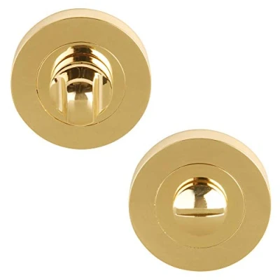 Image of Excel Architectural DH3617 Round Bathroom Turn &amp; Release, Polished Brass