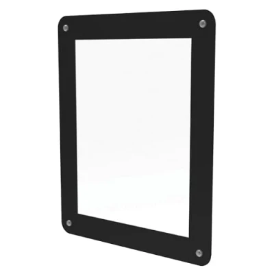 Image of Deflecto Top Loading Double Sided Window Display with Suction Cups 8.5″ x 11″ Black