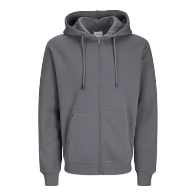 Image of Jack &amp; Jones Jjebradley ZIP HOOD Zipup sweatshirt, Men&#039;s, Size: XL, Castle rock