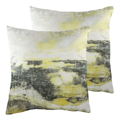 Image of Evans Lichfield Landscape Cushions (Twin Pack) Grey Size 43 cm x