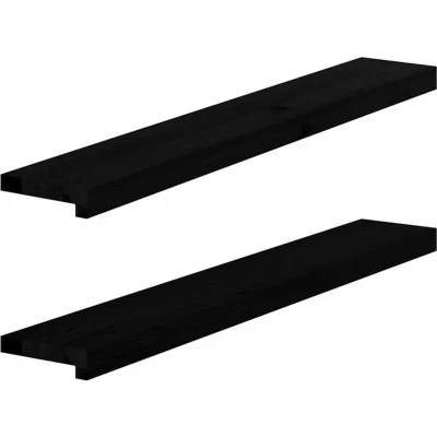 Image of vidaXL Window Sills 2 pcs Dark Brown 100x15x2 cm Solid Wood Oak
