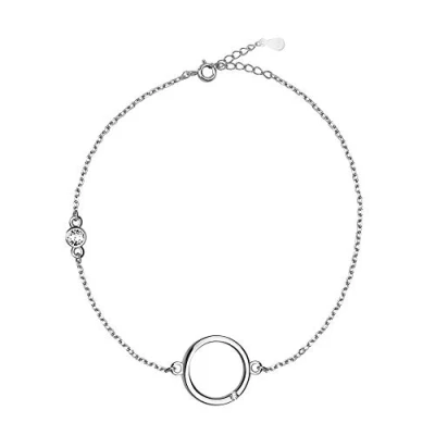 Image of Sofia Milani Women&#039;s Bracelet 925 Silver with Zirconia Stone Circle Ring Pendant 30139