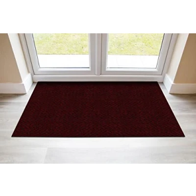 Image of eXtreme Door Mats for Indoor 1m x Heavy Duty Entrance Matting Hallways, Kitchen, &amp; Office Non Slip, Dirt Trapper, and Super Absorbent Barrier Mat Front Back Red