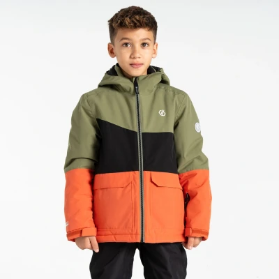 Image of Dare 2b Kids Water repellent Steazy II Ski Jacket Olivine Green Black, Size: 9 10 Years