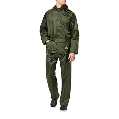 Image of Result RE95A Heavyweight Waterproof Jacket/Trouser Suit Olive, 2X Large