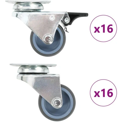 Image of vidaXL 32 pcs Twin wheel Swivel Casters 50 mm