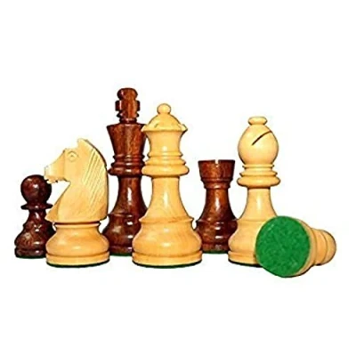 Image of StonKraft Collector Edition Wooden Chess Pieces Coins Pawns Chessmen Figurine (3&quot; Brown)