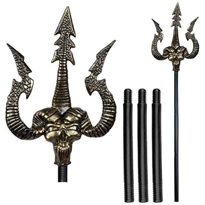 Image of Boland Demonic Trident Removable, 117 CM, Multi Coloured Perfect Costume Accessory for Halloween, Cosplay, and Themed Parties