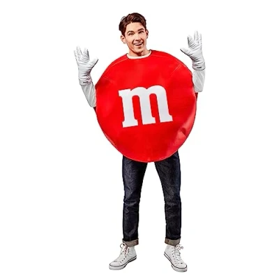Image of Rubies 1000793 M&amp;m Foam Tabard Costume Adult, Red, One Size