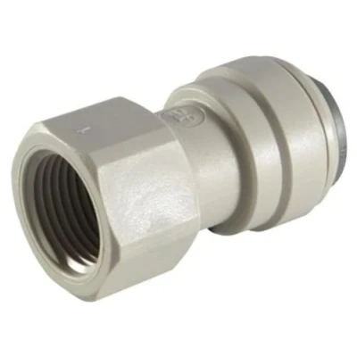 Image of JOHN GUEST 3/8&quot; OD TUBE X BSP FEMALE ADAPTOR BSPP Thread, Flat End (Push in Fittings, Imperial)