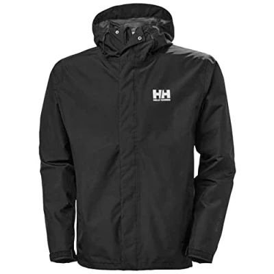 Image of Helly Hansen Mens Seven J Rain Jacket, 2XL, Black