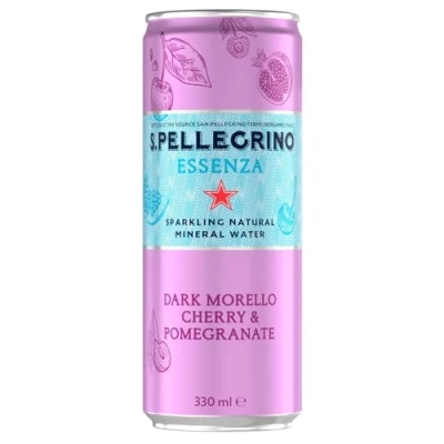 Image of San Pellegrino Essenza Sparkling Water Cherry &amp; Pomegranate Lightly Flavoured 24x330ml