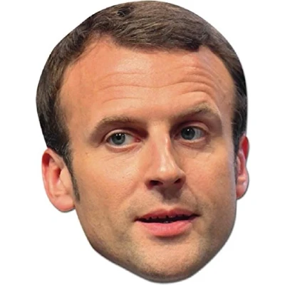 Image of Star Cutouts SM257 &quot;Emmanuel Macron&quot; Mask (Standard)