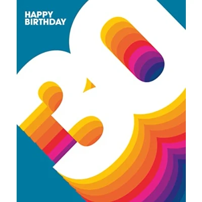 Image of 30th Birthday Card, Greeting Happy Cards, Age 30 Milestone Card