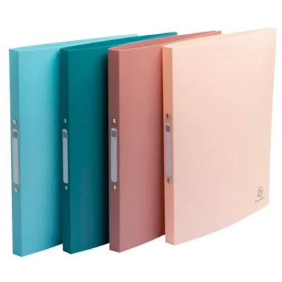 Image of Exacompta Ref 54270E Pack of 4 Skandi Soft Binders Recycled PP 2 Round Rings 20mm Spine External Size: 32x25cm File Format A4 Assorted Colours
