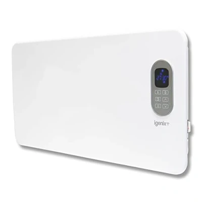 Image of Igenix IG9515WIFI Smart Electric Low Energy Panel Heater with Amazon Alexa, Freestanding Castors or Wall Mountable Day and Weekly Timer Remote Control, 1500 W