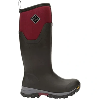 Image of Muck Boots Women&#039;s Arctic Ice Tall AGAT Thermal Waterproof Wellington, Black Maroon, 5