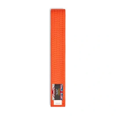 Image of Playwell Martial Arts Cotton Solid Coloured Grading Belt (Karate, Judo Taekwondo) (Orange, 220cm)