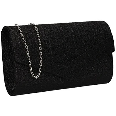 Image of SwankySwans Women&#039;s Ruth Clutch Bag, Black