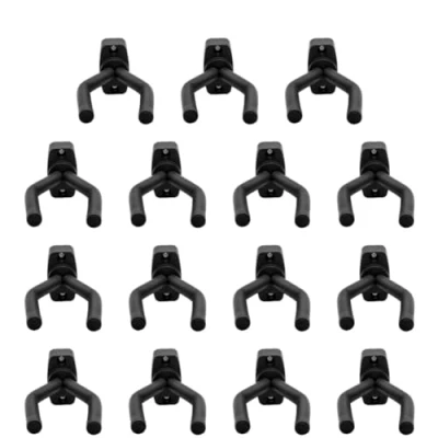Image of Fiorky 15Set Guitar Wall Mount Hanger, Holder for Acoustic Hanger with Screws Bass Instrument Accessories Fits All Size Guitars, Bass, Mandolin, Ukele