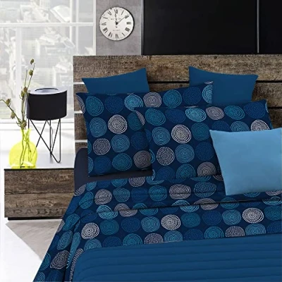 Image of Italian Bed Linen Fantasy Sheet Set in Printed Microfiber, ipnotic, Single