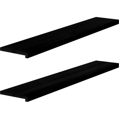 Image of vidaXL Window Sills 2 pcs Dark Brown 140x25x2 cm Solid Wood Oak