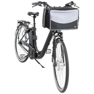 Image of TRIXIE Front Box for Bicycles, 41 x 26 cm, Black/Grey, 2.82 kg