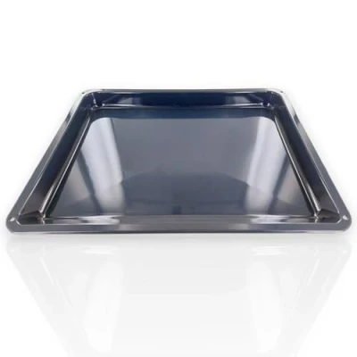 Image of DL pro Baking Tray, 466 x 385 38 mm, High Enamelled, Black, 1 piece, for AEG Electrolux Juno Progress Zanker Zanussi Ovens