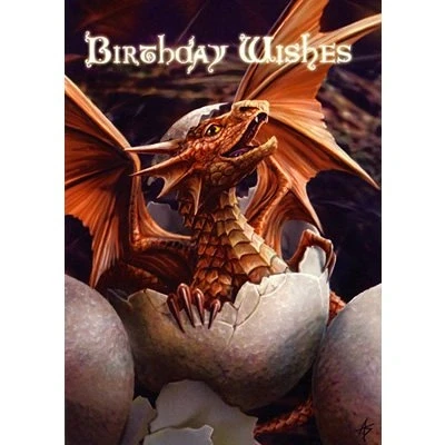 Image of Birthling Anne Stokes Birthday Wishes Greetings Card