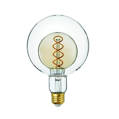 Image of SD LUX DIMMABLE LED Bulb Vintage Globe Decorative Light G125 E27 6W 400LM(60W Equivalent) ES 2700K Warm White, 1 PC (Amber)