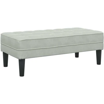 Image of vidaXL Bench Light Grey 113 cm Velvet