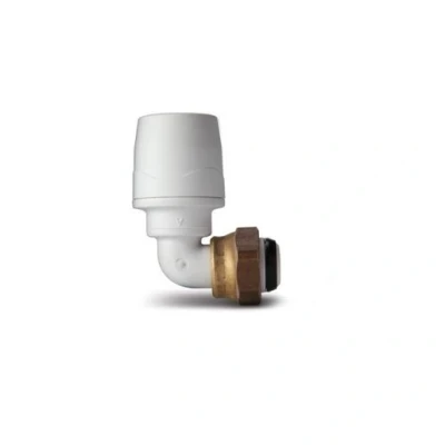 Image of Polypipe Polymax Bent Tap Connector 15mmx1/2&quot; White MAX1715