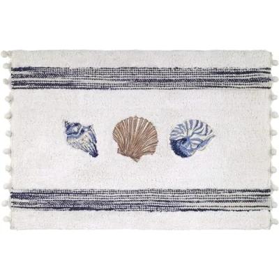 Image of Avanti Linens Bath Mat, Cotton Rug, Oceanscape Inspired Home Decor (Blue Lagoon Collection)