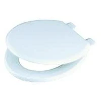 Image of CELMAC Emerald White Toilet seat with Chromed Metal Hinges
