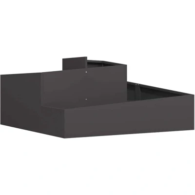 Image of vidaXL Pots &amp; Planters Black Metal Large Decorative Inlays Planter