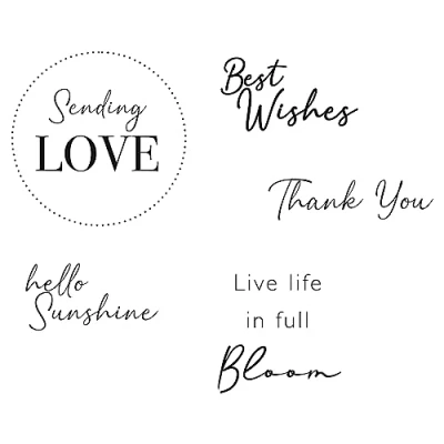 Image of Sizzix Clear 6PK Everyday Wishes 665716 Rubber Stamp Set for Cardmaking, Scrapbooking &amp; Papercraft, One Size