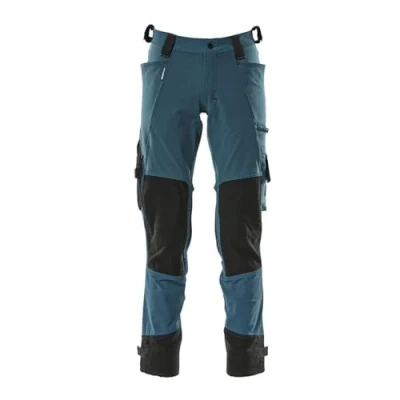 Image of Mascot Stretch Trousers with Dyneema Kneepad Pockets Dark Petroleum 82C47 (L32W31.5)