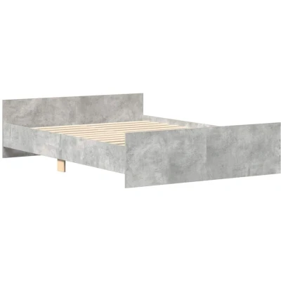 Image of vidaXL Bed Frame without Mattress Concrete Grey 140x200 cm